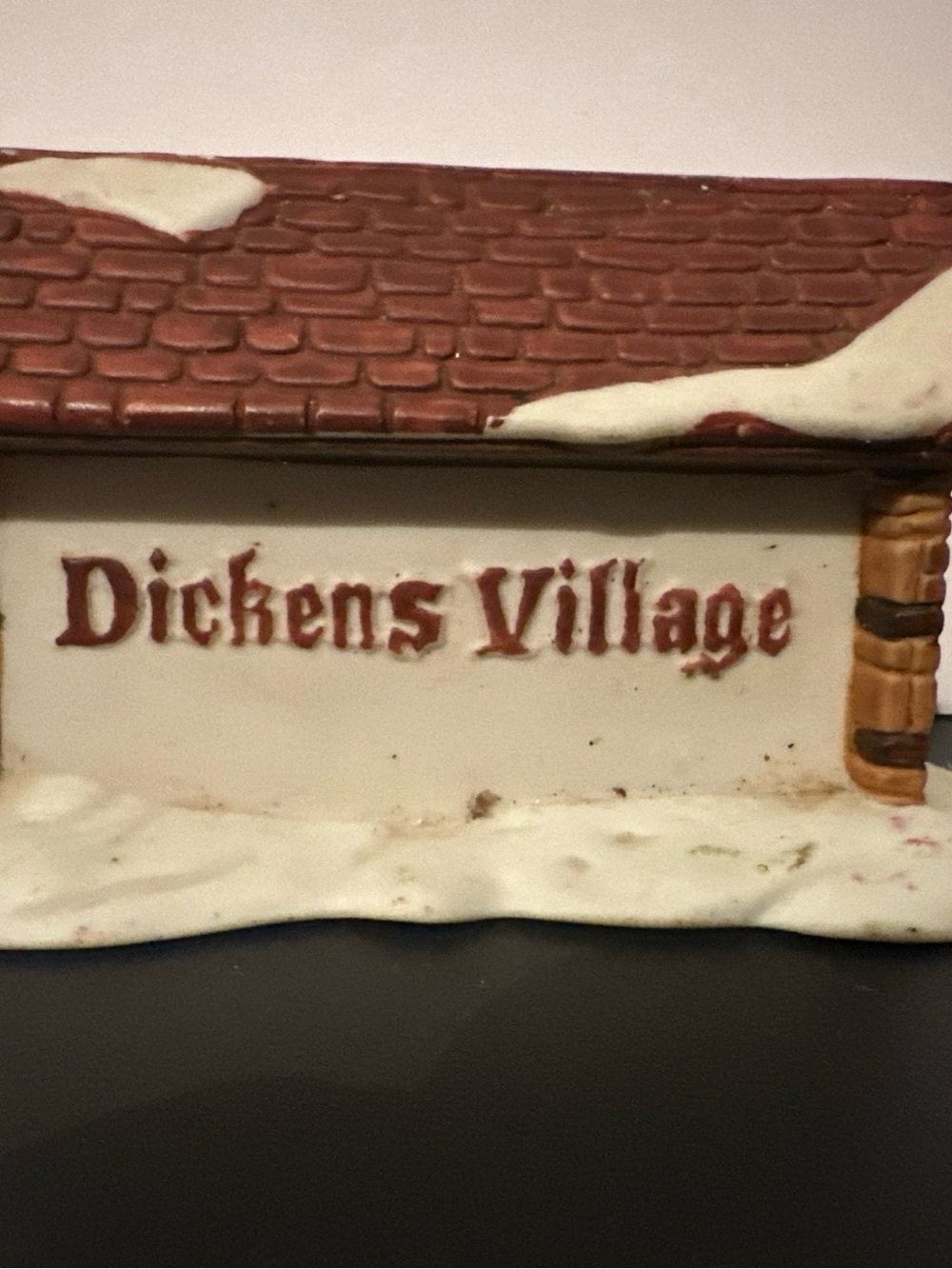 Department 56 Dickens Village Decorative Sign - Brown and White